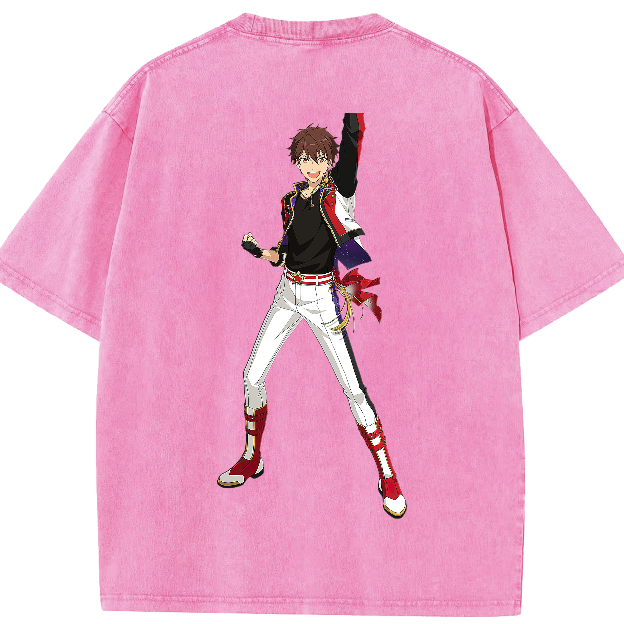 （画像用） あんさんぶるスターズ! Ensemble Stars 綿100% ヴィンテージ風 半袖Tシャツ（背面プリント）